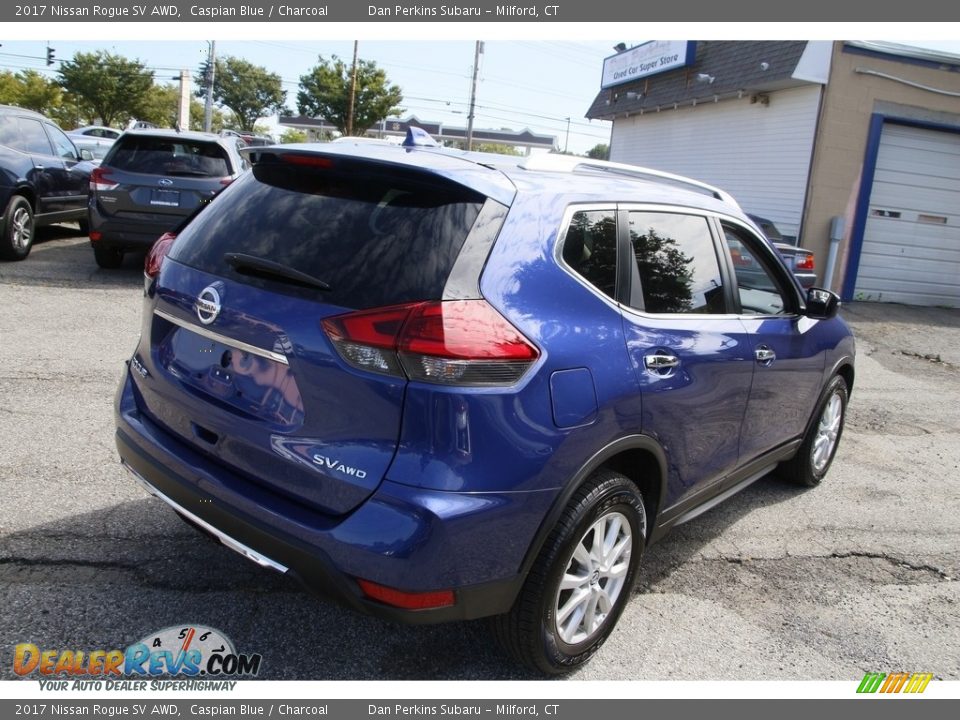 2017 Nissan Rogue SV AWD Caspian Blue / Charcoal Photo #5