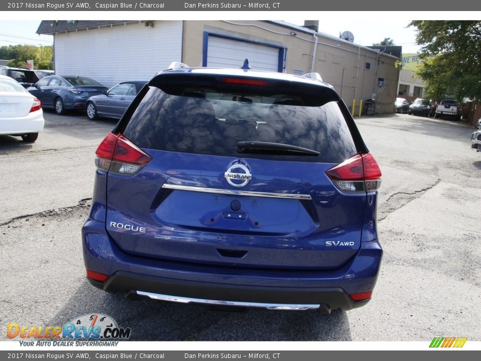 2017 Nissan Rogue SV AWD Caspian Blue / Charcoal Photo #6