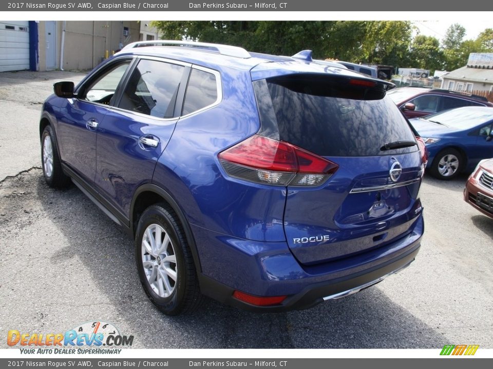 2017 Nissan Rogue SV AWD Caspian Blue / Charcoal Photo #7