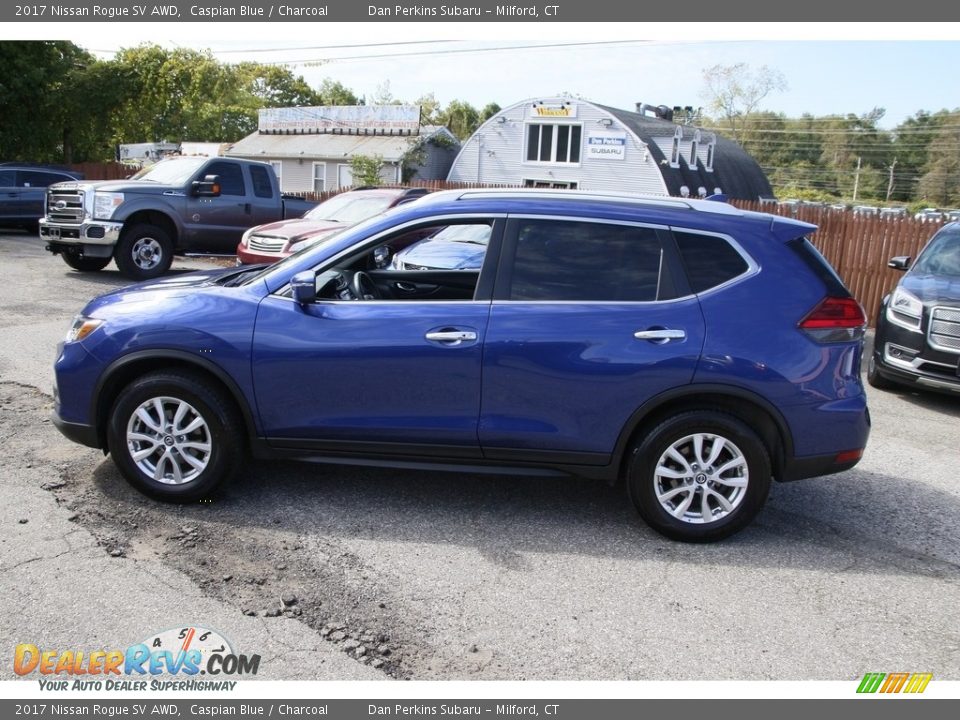 2017 Nissan Rogue SV AWD Caspian Blue / Charcoal Photo #8