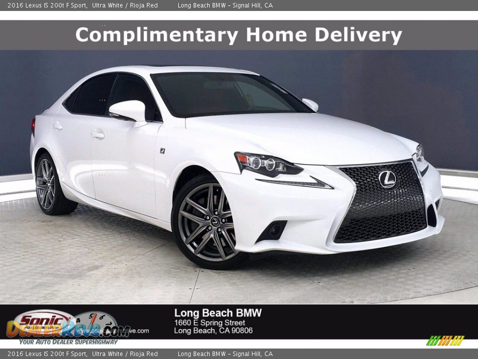 2016 Lexus IS 200t F Sport Ultra White / Rioja Red Photo #1