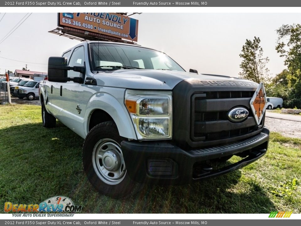 2012 Ford F350 Super Duty XL Crew Cab Oxford White / Steel Photo #1