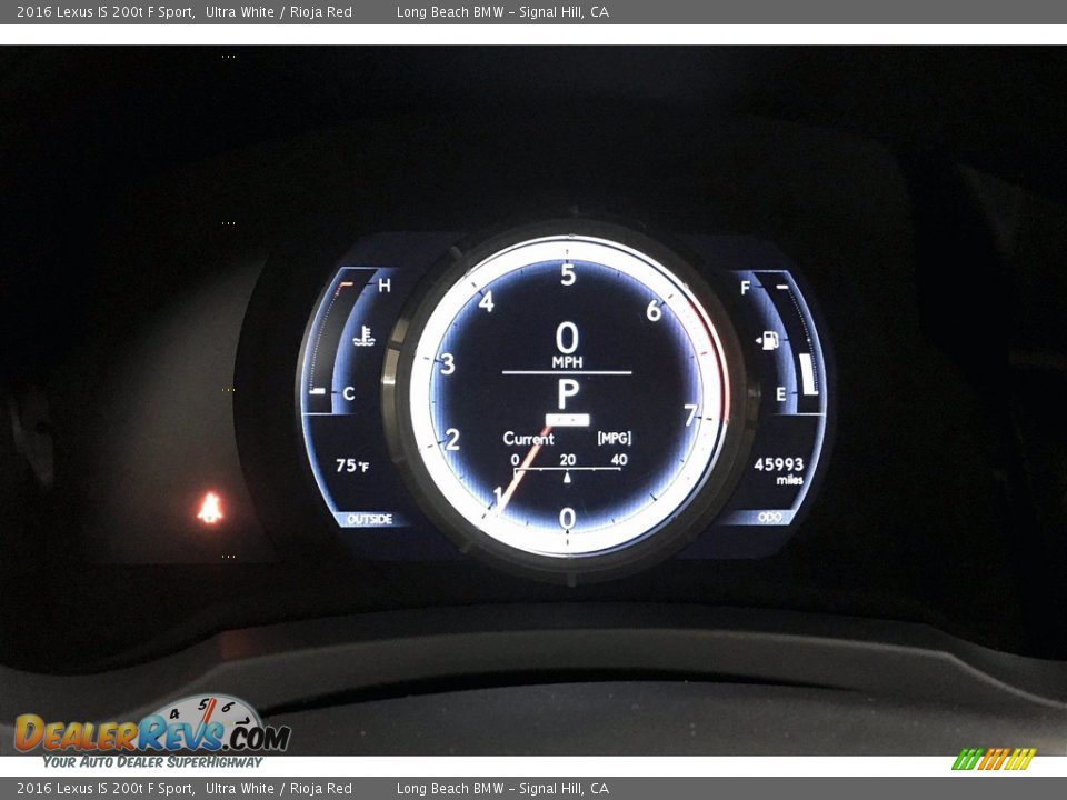 2016 Lexus IS 200t F Sport Gauges Photo #20