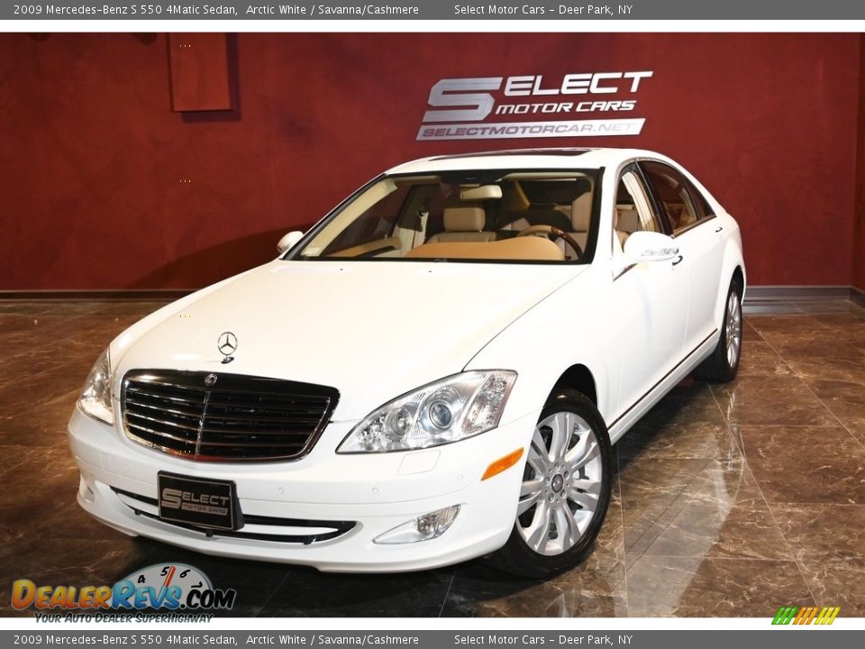 2009 Mercedes-Benz S 550 4Matic Sedan Arctic White / Savanna/Cashmere Photo #1