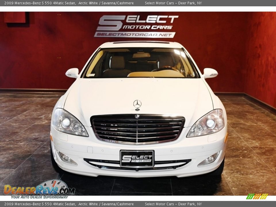 2009 Mercedes-Benz S 550 4Matic Sedan Arctic White / Savanna/Cashmere Photo #2