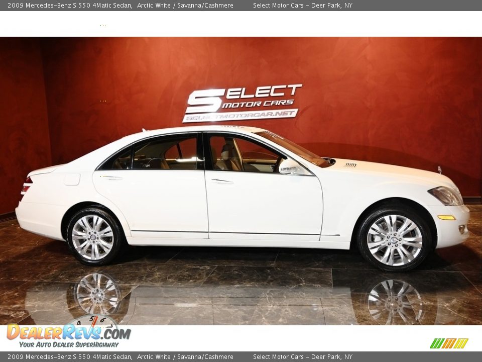 2009 Mercedes-Benz S 550 4Matic Sedan Arctic White / Savanna/Cashmere Photo #4