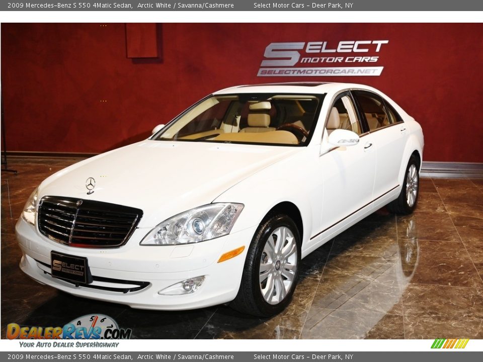 2009 Mercedes-Benz S 550 4Matic Sedan Arctic White / Savanna/Cashmere Photo #6