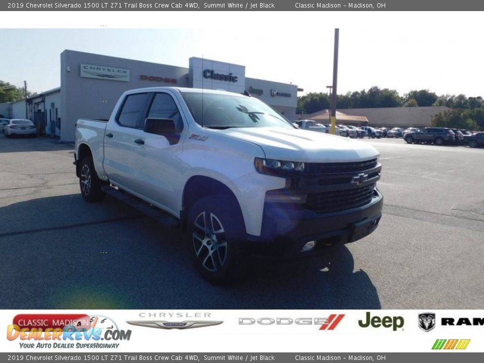 2019 Chevrolet Silverado 1500 LT Z71 Trail Boss Crew Cab 4WD Summit White / Jet Black Photo #1