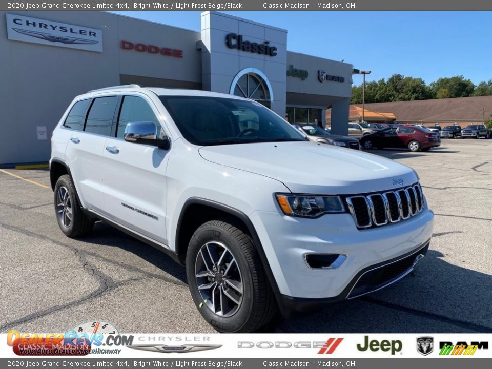 2020 Jeep Grand Cherokee Limited 4x4 Bright White / Light Frost Beige/Black Photo #1