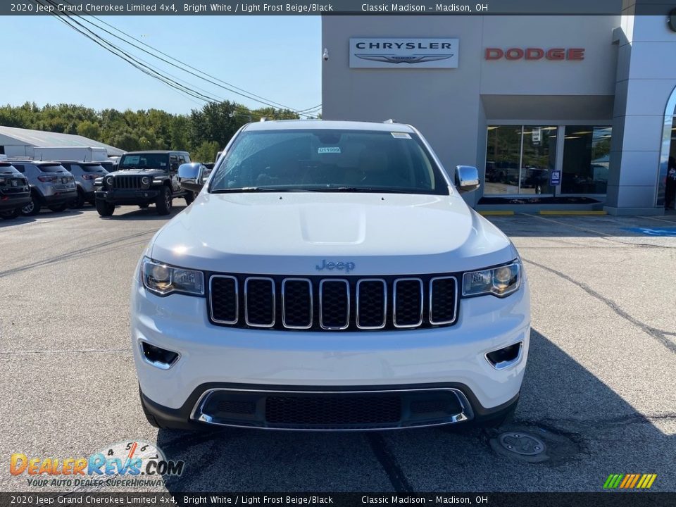 2020 Jeep Grand Cherokee Limited 4x4 Bright White / Light Frost Beige/Black Photo #7