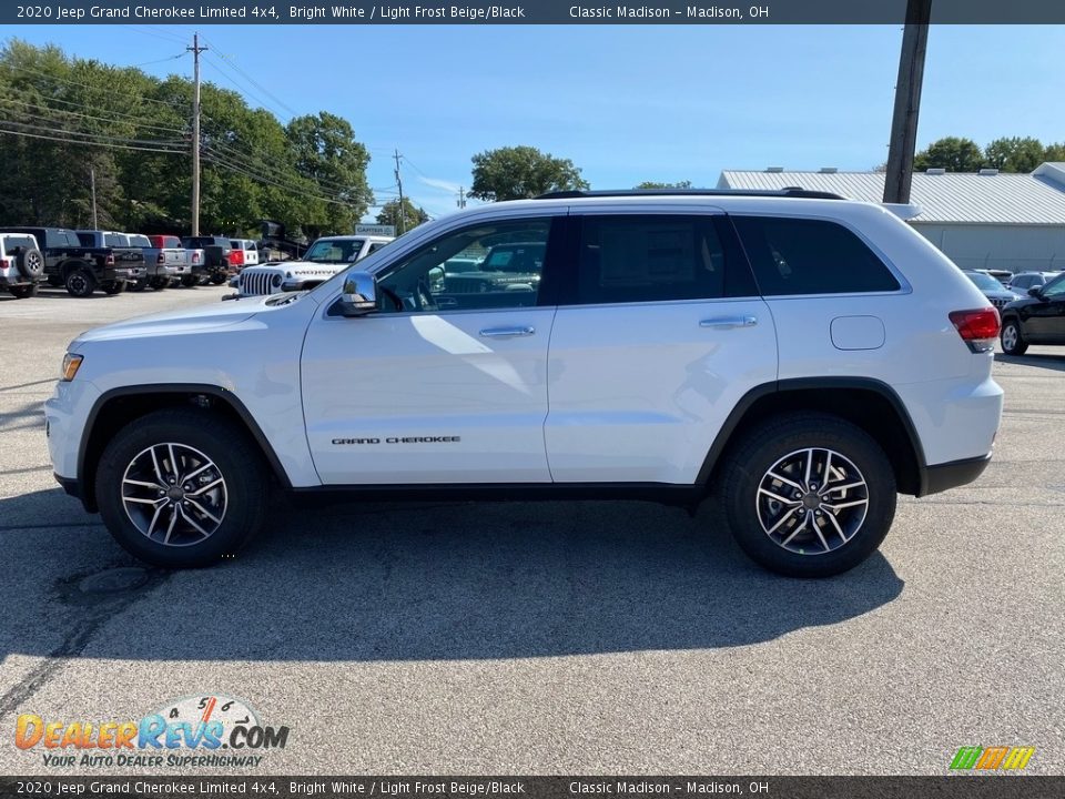 2020 Jeep Grand Cherokee Limited 4x4 Bright White / Light Frost Beige/Black Photo #8