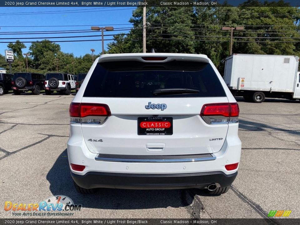 2020 Jeep Grand Cherokee Limited 4x4 Bright White / Light Frost Beige/Black Photo #10
