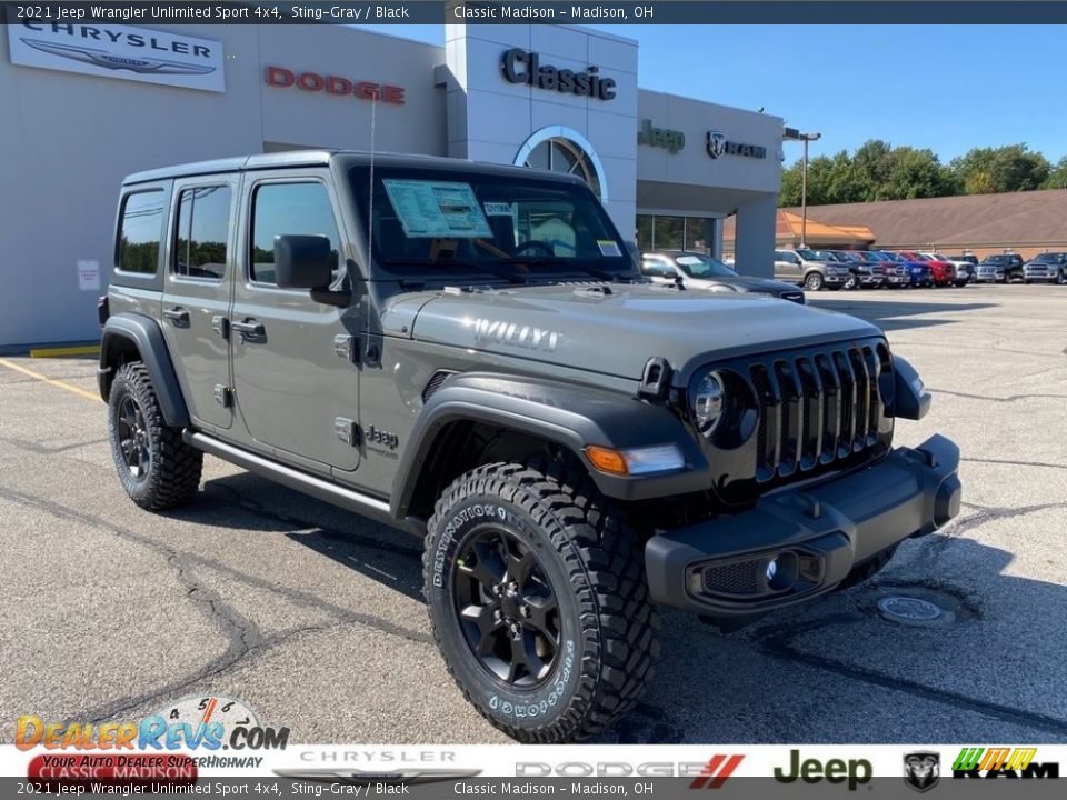 2021 Jeep Wrangler Unlimited Sport 4x4 Sting-Gray / Black Photo #1
