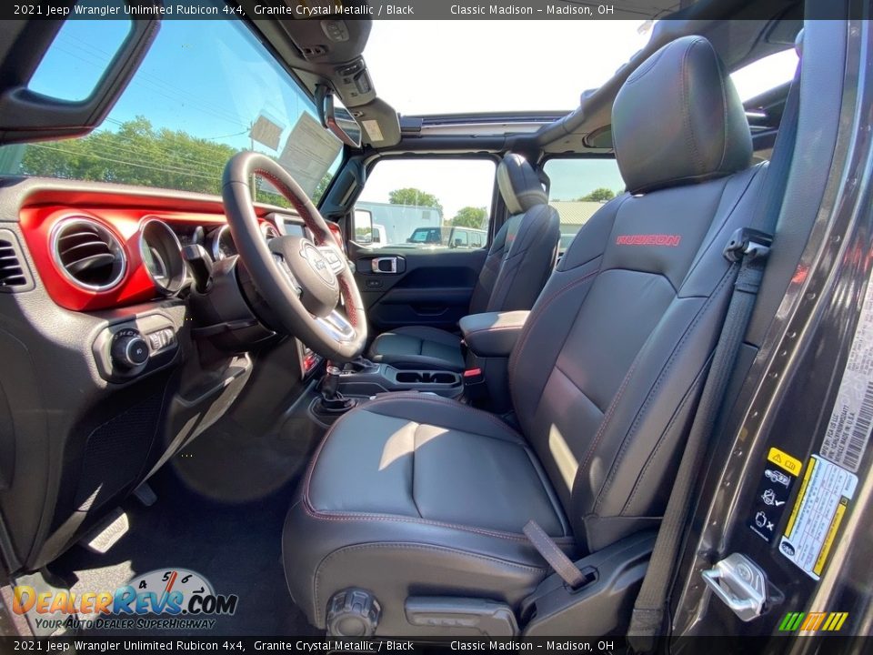 Front Seat of 2021 Jeep Wrangler Unlimited Rubicon 4x4 Photo #2