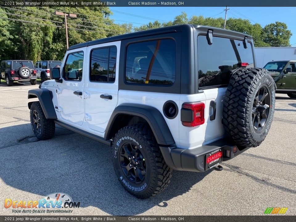2021 Jeep Wrangler Unlimited Willys 4x4 Bright White / Black Photo #9