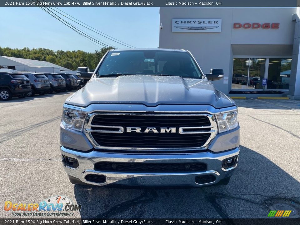 2021 Ram 1500 Big Horn Crew Cab 4x4 Billet Silver Metallic / Diesel Gray/Black Photo #3