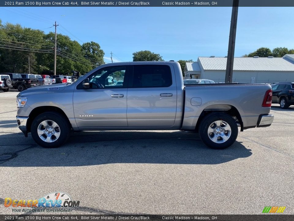 2021 Ram 1500 Big Horn Crew Cab 4x4 Billet Silver Metallic / Diesel Gray/Black Photo #4