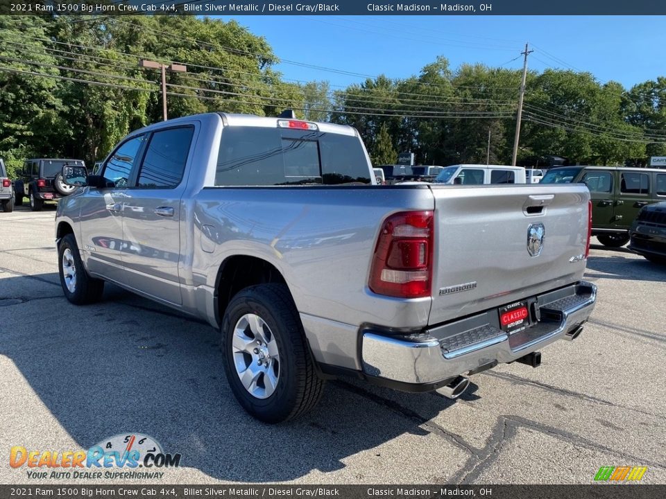 2021 Ram 1500 Big Horn Crew Cab 4x4 Billet Silver Metallic / Diesel Gray/Black Photo #5