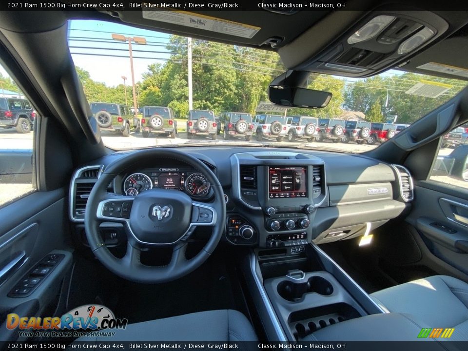 2021 Ram 1500 Big Horn Crew Cab 4x4 Billet Silver Metallic / Diesel Gray/Black Photo #11