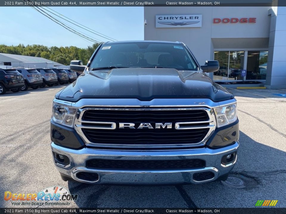 2021 Ram 1500 Big Horn Quad Cab 4x4 Maximum Steel Metallic / Diesel Gray/Black Photo #1