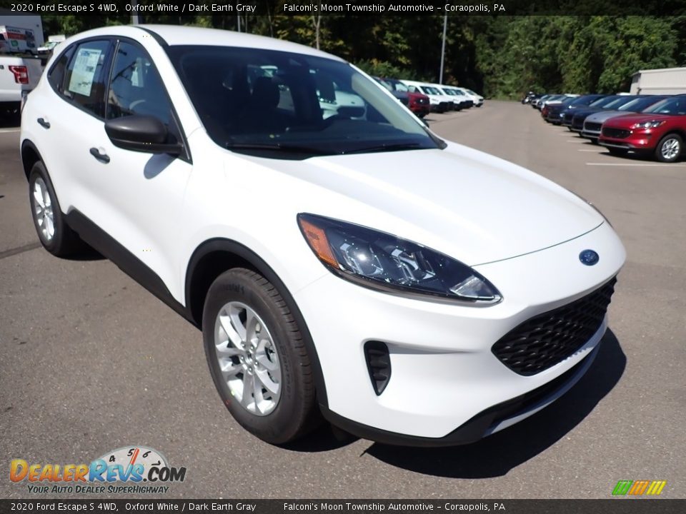 2020 Ford Escape S 4WD Oxford White / Dark Earth Gray Photo #3