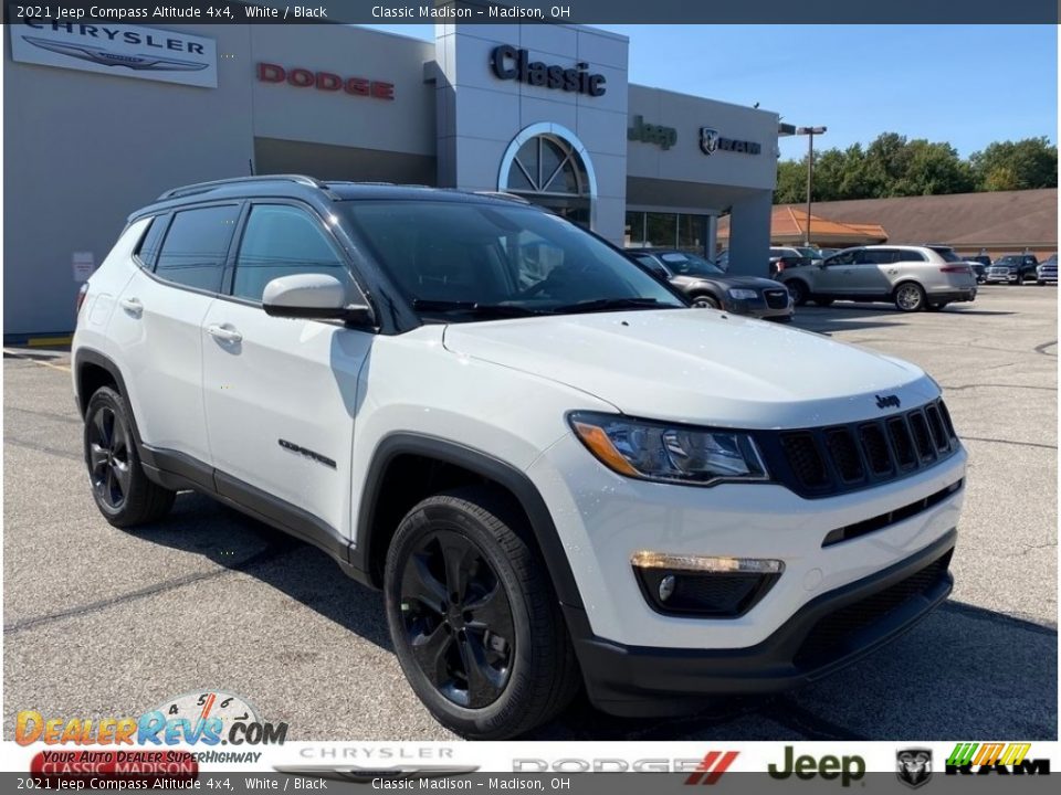 2021 Jeep Compass Altitude 4x4 White / Black Photo #1