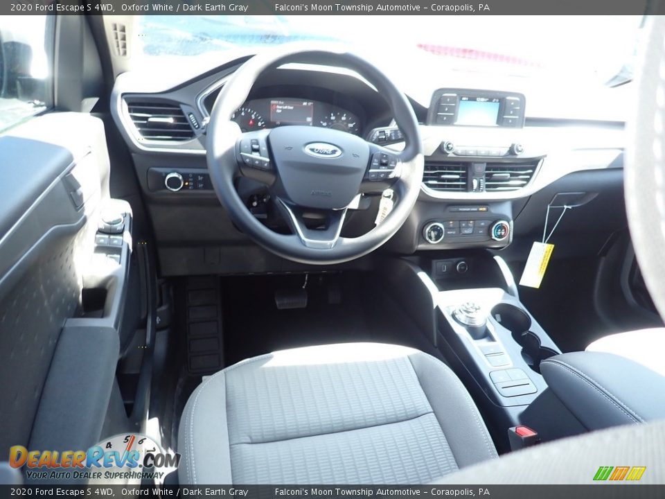 2020 Ford Escape S 4WD Oxford White / Dark Earth Gray Photo #9