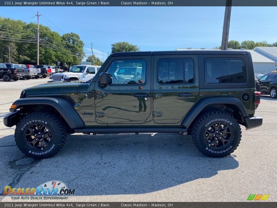 2021 Jeep Wrangler Unlimited Willys 4x4 Sarge Green / Black Photo #9