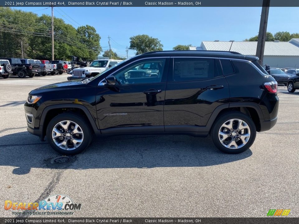 2021 Jeep Compass Limited 4x4 Diamond Black Crystal Pearl / Black Photo #8