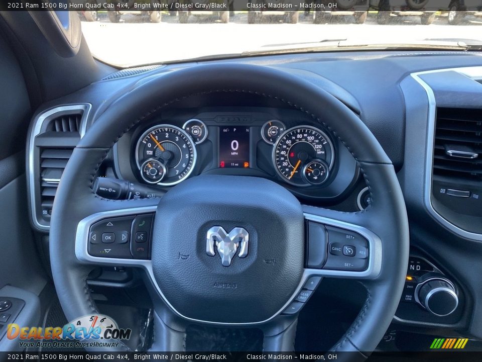 2021 Ram 1500 Big Horn Quad Cab 4x4 Steering Wheel Photo #10