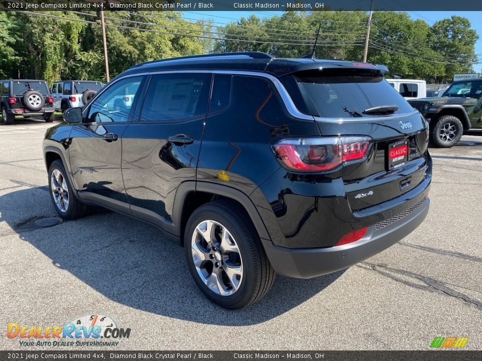 2021 Jeep Compass Limited 4x4 Diamond Black Crystal Pearl / Black Photo #9