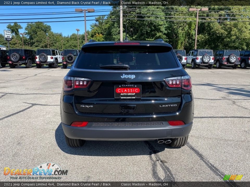 2021 Jeep Compass Limited 4x4 Diamond Black Crystal Pearl / Black Photo #10