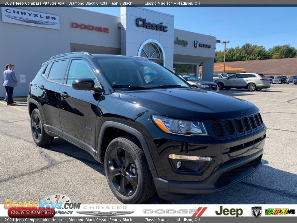 2021 Jeep Compass Altitude 4x4 Diamond Black Crystal Pearl / Black Photo #1