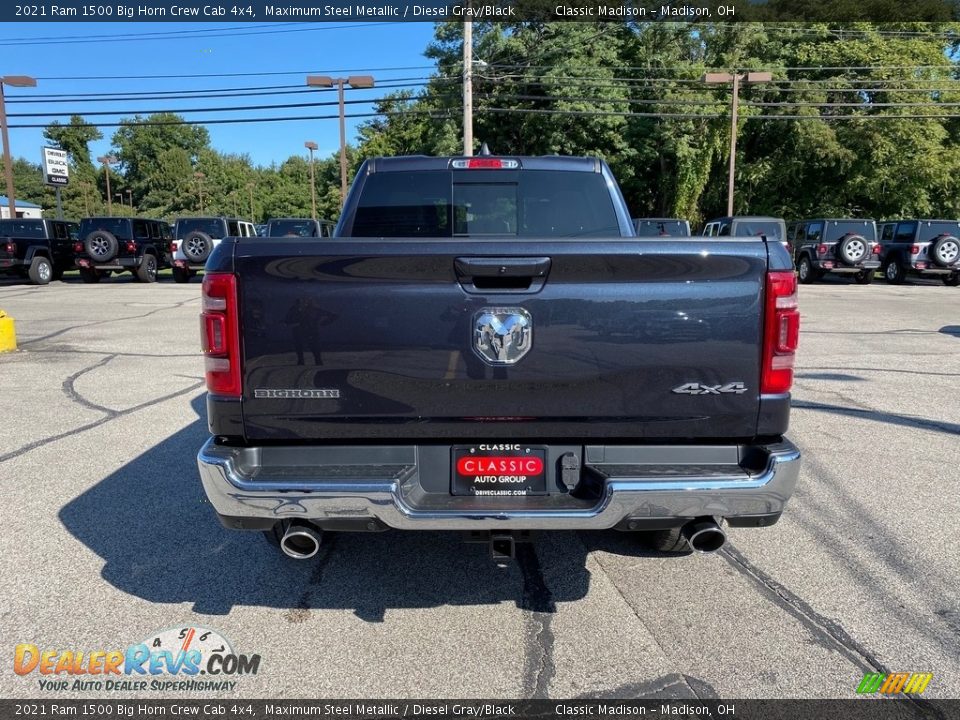 2021 Ram 1500 Big Horn Crew Cab 4x4 Maximum Steel Metallic / Diesel Gray/Black Photo #5