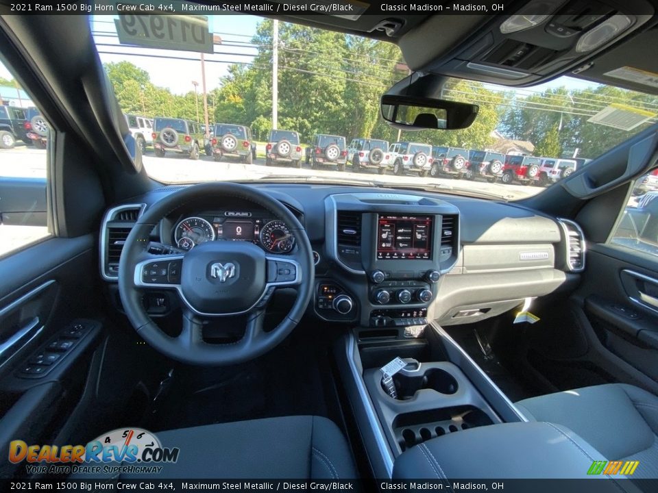 2021 Ram 1500 Big Horn Crew Cab 4x4 Maximum Steel Metallic / Diesel Gray/Black Photo #9