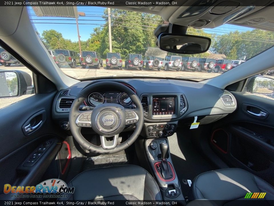 Black/Ruby Red Interior - 2021 Jeep Compass Trailhawk 4x4 Photo #4