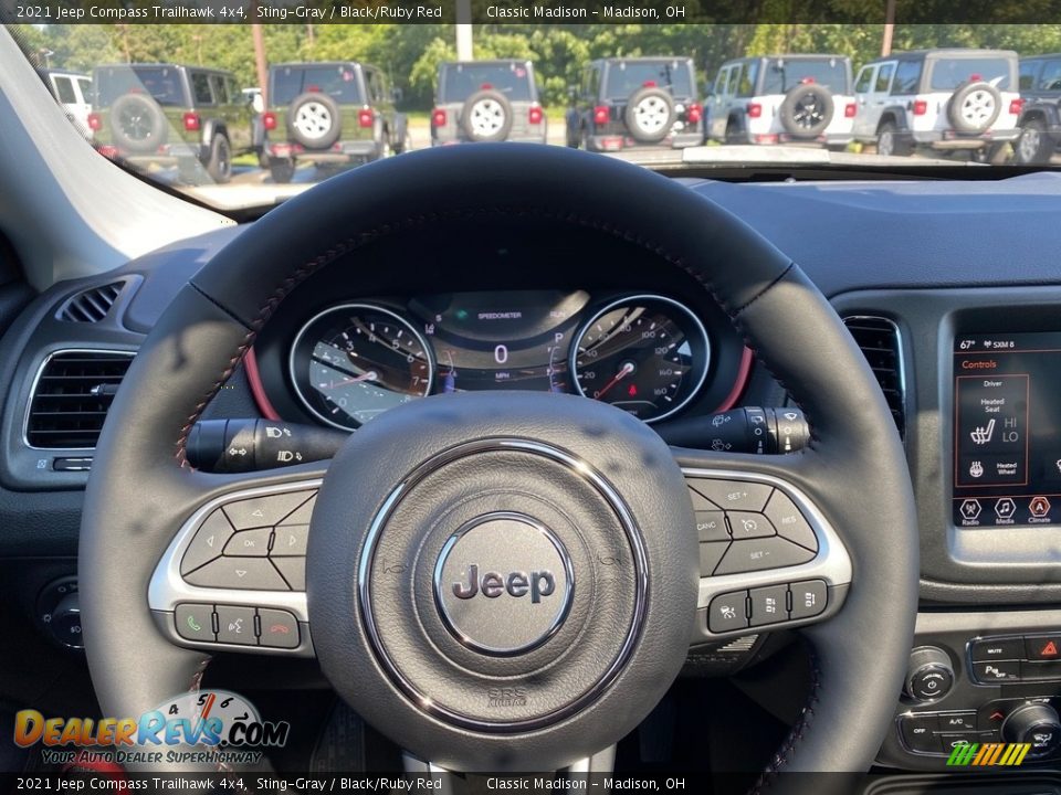 2021 Jeep Compass Trailhawk 4x4 Sting-Gray / Black/Ruby Red Photo #5