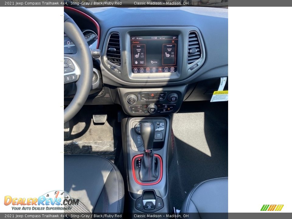 2021 Jeep Compass Trailhawk 4x4 Sting-Gray / Black/Ruby Red Photo #6