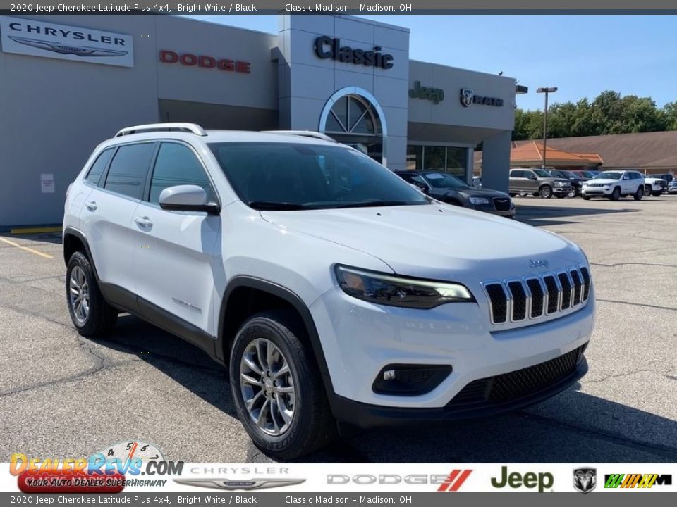 2020 Jeep Cherokee Latitude Plus 4x4 Bright White / Black Photo #1