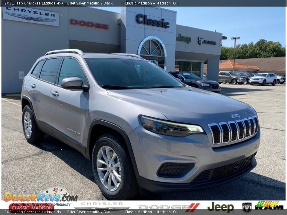 2021 Jeep Cherokee Latitude 4x4 Billet Silver Metallic / Black Photo #1