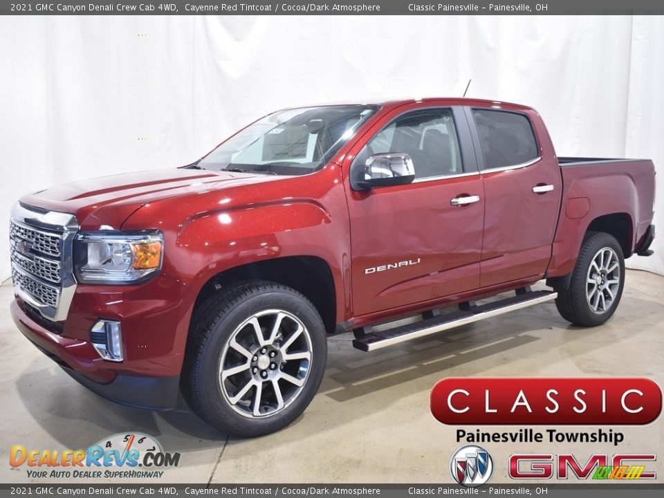 2021 GMC Canyon Denali Crew Cab 4WD Cayenne Red Tintcoat / Cocoa/Dark Atmosphere Photo #1