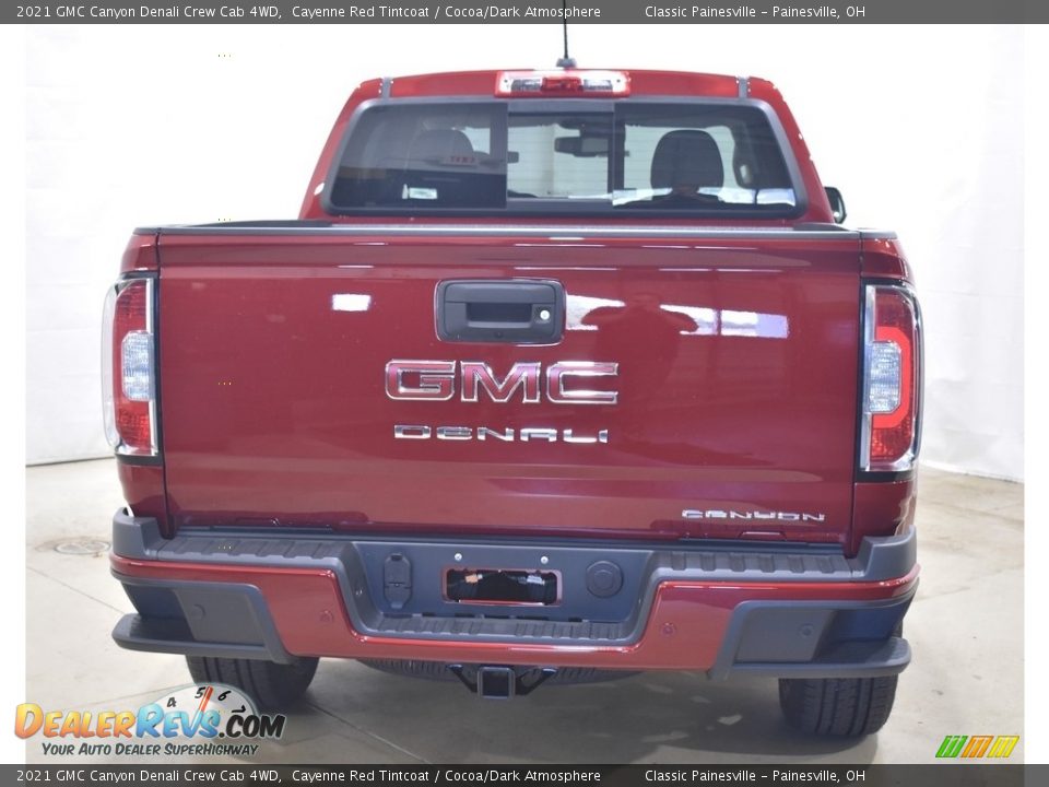 2021 GMC Canyon Denali Crew Cab 4WD Cayenne Red Tintcoat / Cocoa/Dark Atmosphere Photo #3