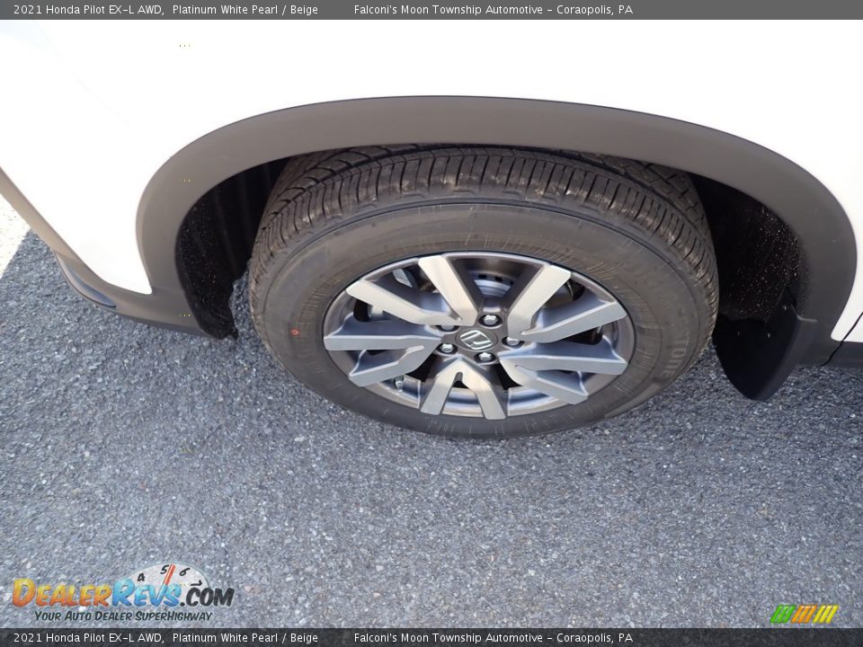 2021 Honda Pilot EX-L AWD Platinum White Pearl / Beige Photo #2