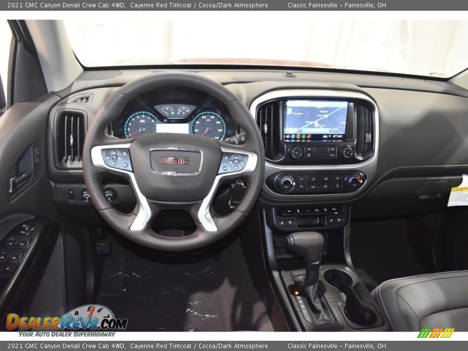 2021 GMC Canyon Denali Crew Cab 4WD Cayenne Red Tintcoat / Cocoa/Dark Atmosphere Photo #9