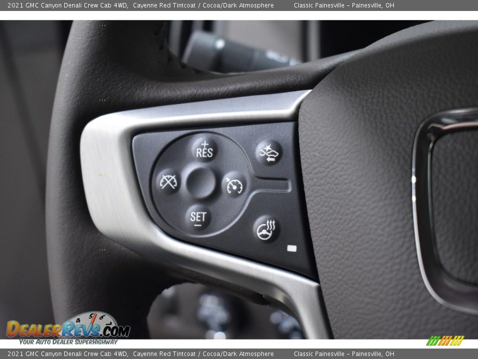 2021 GMC Canyon Denali Crew Cab 4WD Cayenne Red Tintcoat / Cocoa/Dark Atmosphere Photo #10