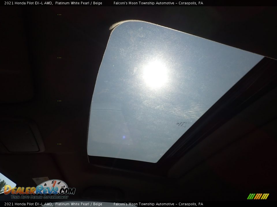 2021 Honda Pilot EX-L AWD Platinum White Pearl / Beige Photo #11