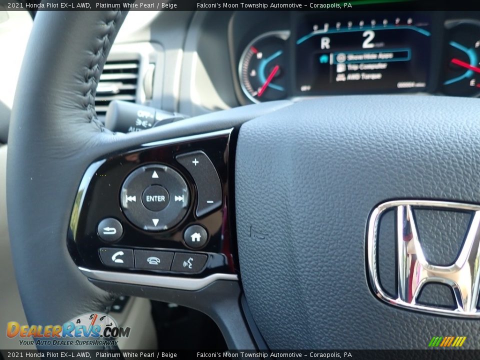2021 Honda Pilot EX-L AWD Steering Wheel Photo #15