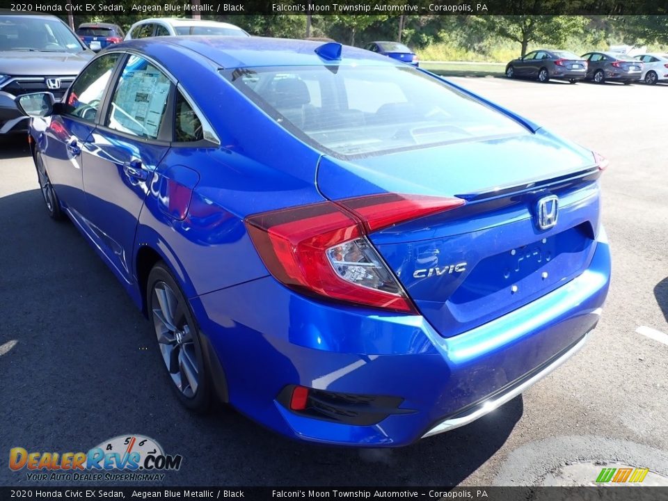 2020 Honda Civic EX Sedan Aegean Blue Metallic / Black Photo #2