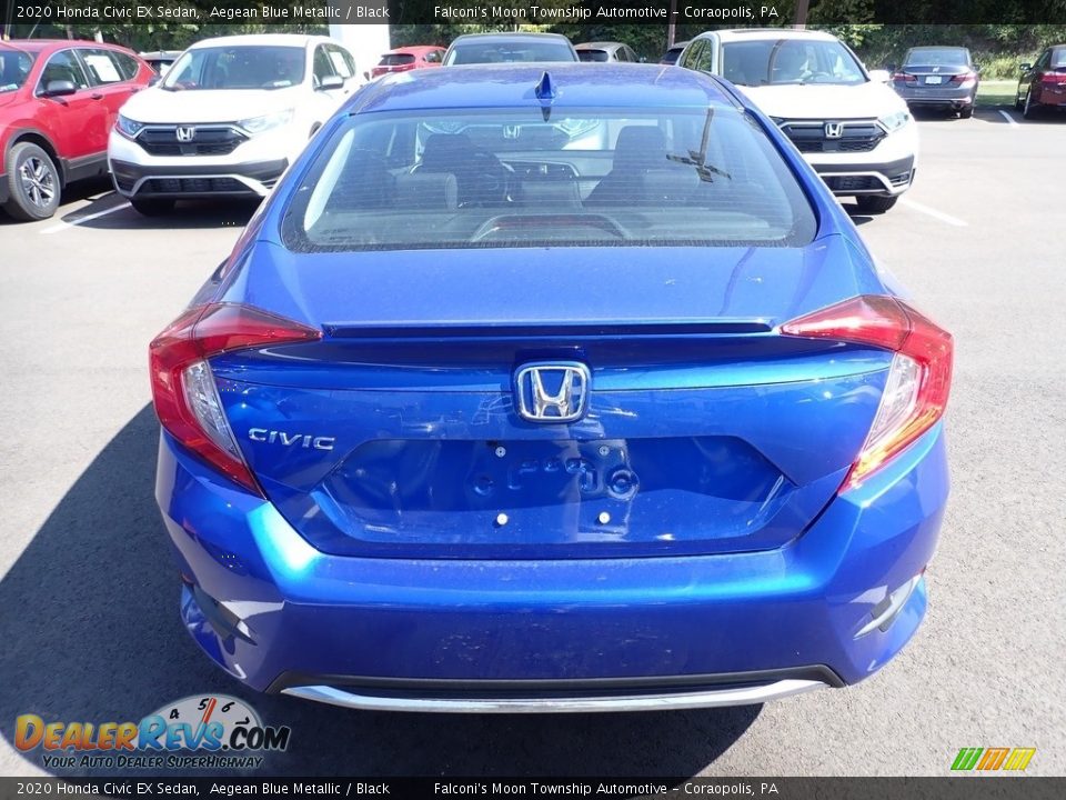 2020 Honda Civic EX Sedan Aegean Blue Metallic / Black Photo #3