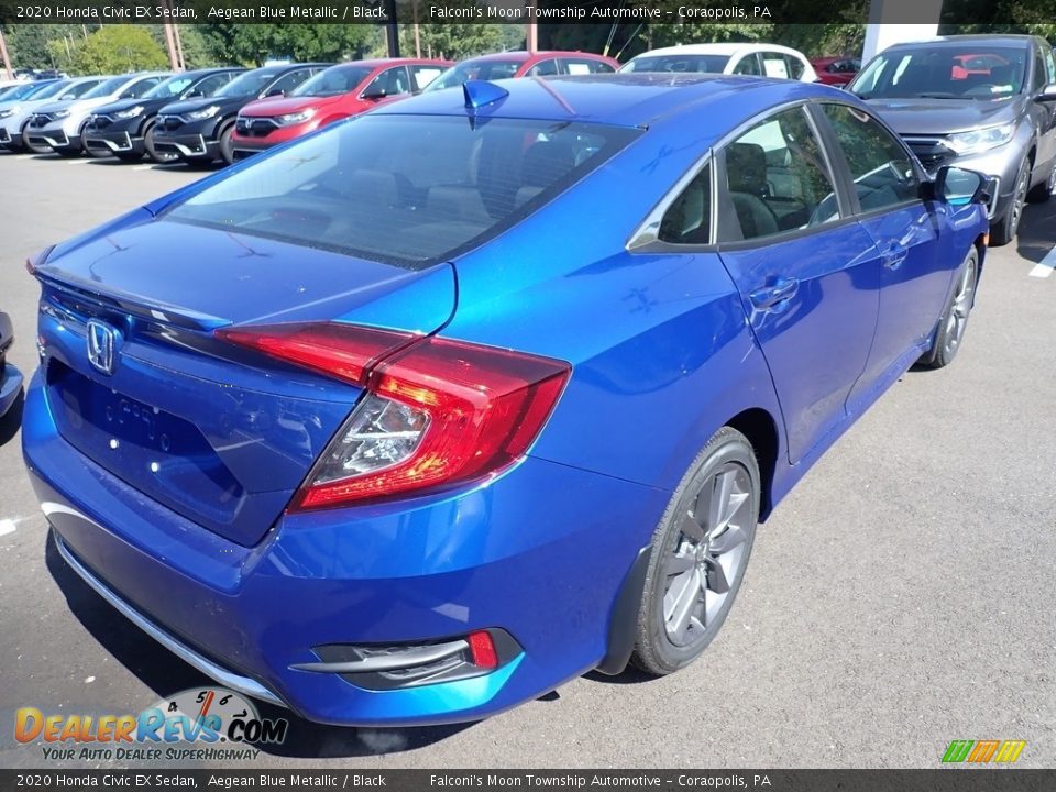 2020 Honda Civic EX Sedan Aegean Blue Metallic / Black Photo #4